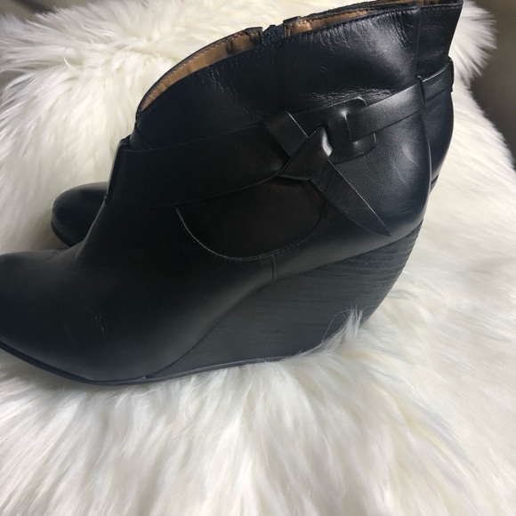 Schuler & Sons Wedge Black Boots SZ 7B - Picture 5 of 15